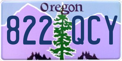 OR license plate 822QCY