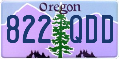 OR license plate 822QDD