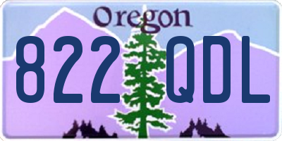 OR license plate 822QDL