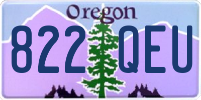 OR license plate 822QEU