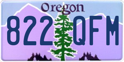 OR license plate 822QFM
