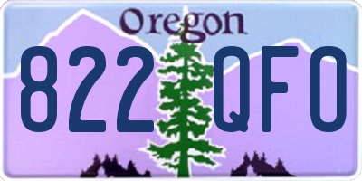 OR license plate 822QFO