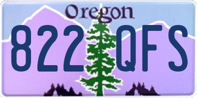 OR license plate 822QFS