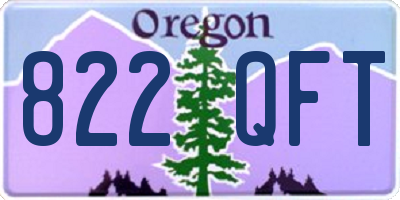 OR license plate 822QFT