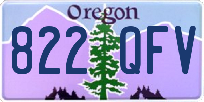 OR license plate 822QFV