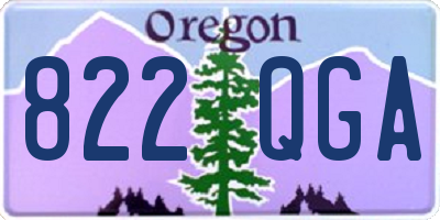 OR license plate 822QGA