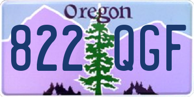 OR license plate 822QGF