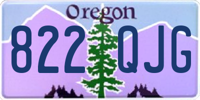 OR license plate 822QJG