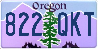 OR license plate 822QKT