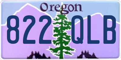 OR license plate 822QLB