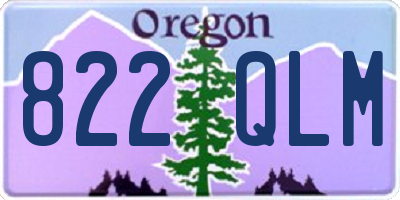 OR license plate 822QLM