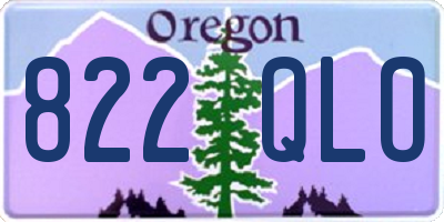 OR license plate 822QLO