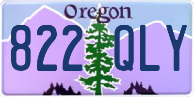 OR license plate 822QLY