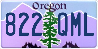 OR license plate 822QML