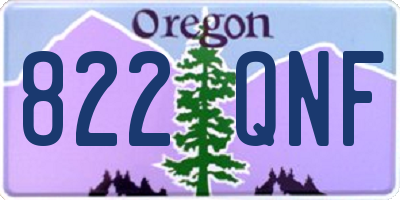OR license plate 822QNF