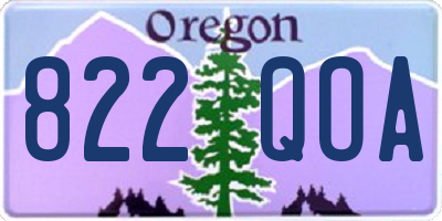 OR license plate 822QOA