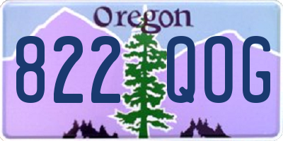 OR license plate 822QOG