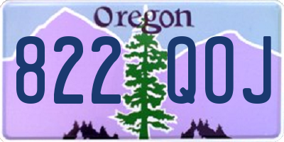 OR license plate 822QOJ