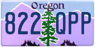 OR license plate 822QPP