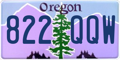 OR license plate 822QQW