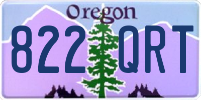 OR license plate 822QRT