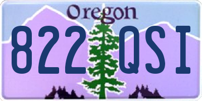 OR license plate 822QSI