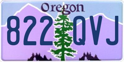 OR license plate 822QVJ