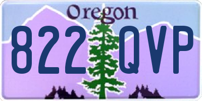 OR license plate 822QVP