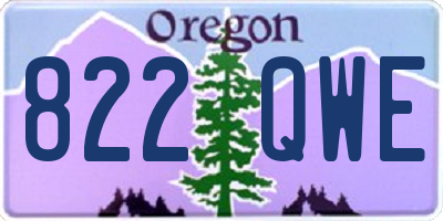 OR license plate 822QWE