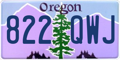 OR license plate 822QWJ
