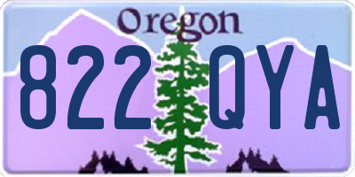 OR license plate 822QYA