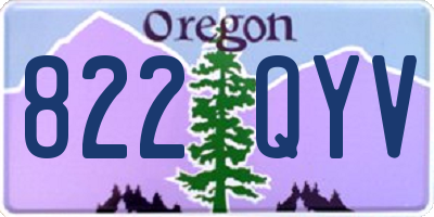 OR license plate 822QYV