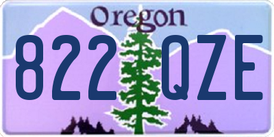 OR license plate 822QZE