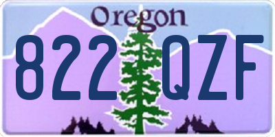 OR license plate 822QZF