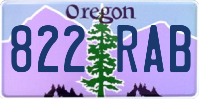 OR license plate 822RAB