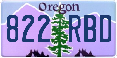 OR license plate 822RBD