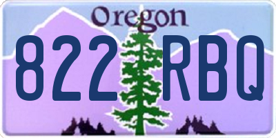 OR license plate 822RBQ