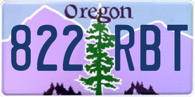 OR license plate 822RBT
