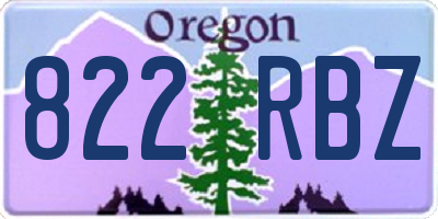 OR license plate 822RBZ