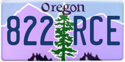 OR license plate 822RCE