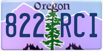 OR license plate 822RCI