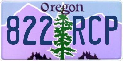 OR license plate 822RCP