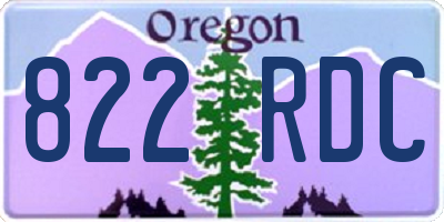 OR license plate 822RDC
