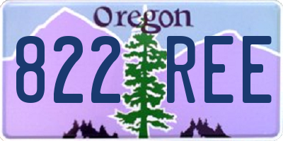 OR license plate 822REE