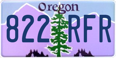 OR license plate 822RFR