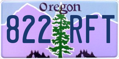OR license plate 822RFT