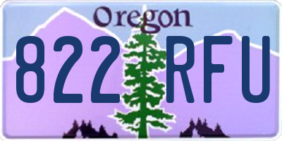 OR license plate 822RFU
