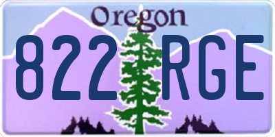 OR license plate 822RGE