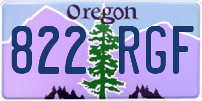 OR license plate 822RGF