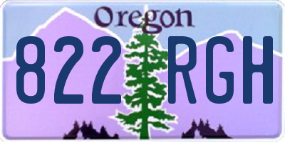OR license plate 822RGH